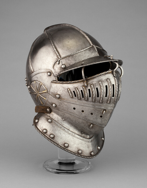 Burgonet with Falling Buffe possibly from an Armor of William... | The ...