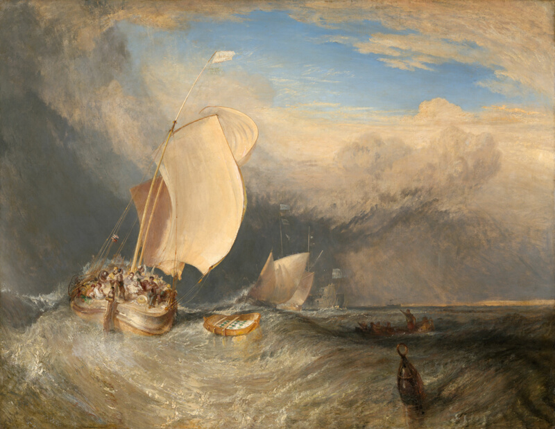 Fishing Boats with Hucksters Bargaining for Fish The Art