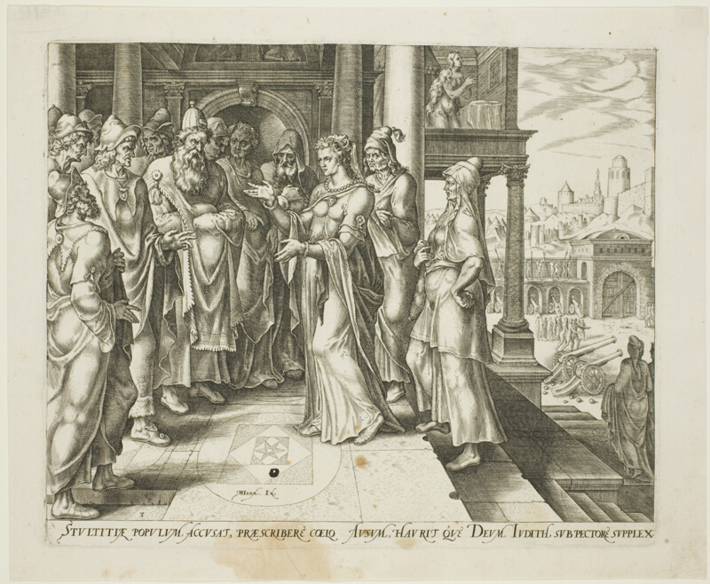 Judith Addressing the Elders of Bethulia, plate three from The Story ...