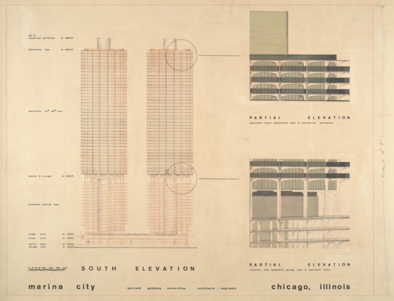 Marina City, Chicago, Illinois, Elevation and Details The Art