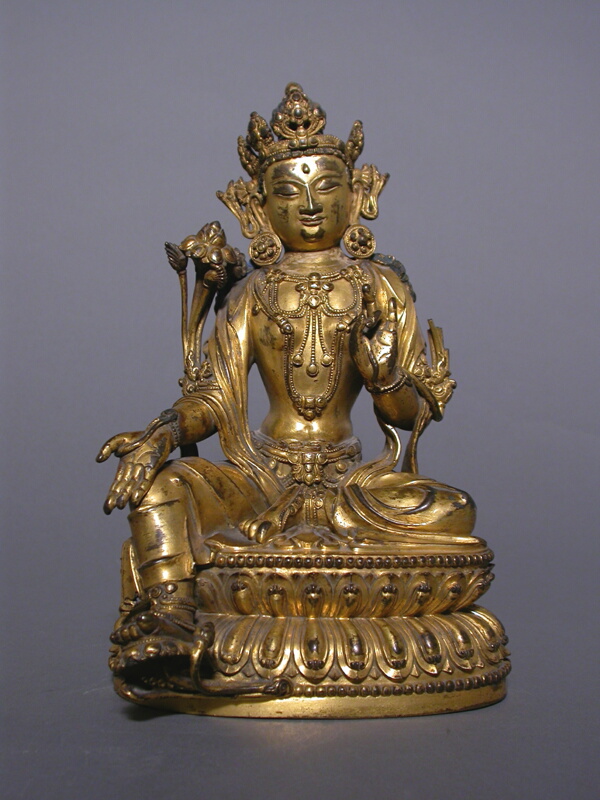 Green Tara, Seated in Pose of Royal Ease (Lalitasana), with Lotus ...